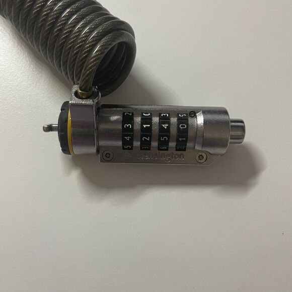 Kensington Portable Combination Laptop Lock Spiral Cord Safety Travel USED - Picture 3 of 4